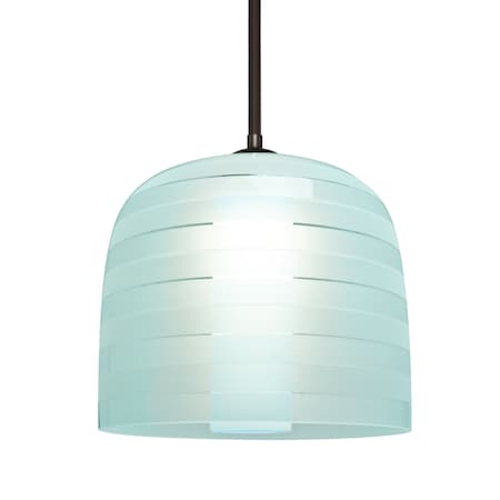 Besa Lighting Mitzi 10 Stem Pendant, Cyan, Bronze Finish, 1x9W LED 1TT-MITZI10CY-LED-BR